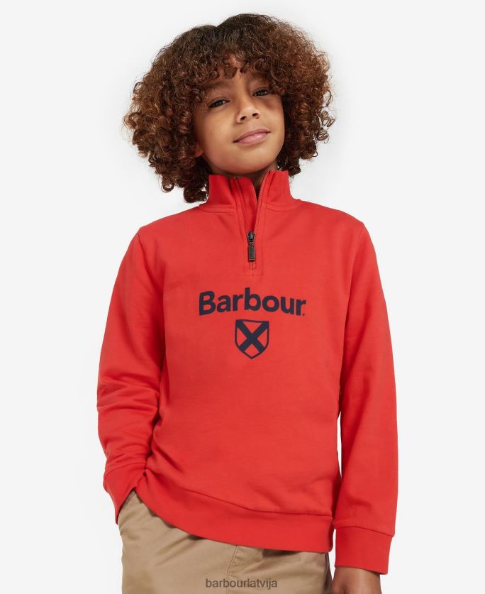 Barbour zēni floyd pusrāvējslēdzējs P8J88A2517 apģērbs pelēkais merģelis