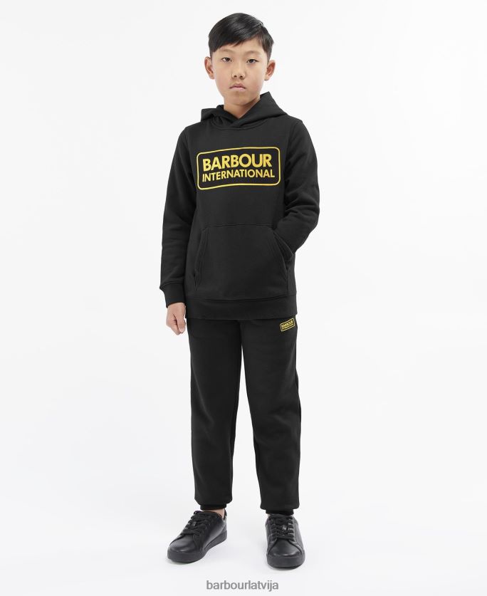Barbour zēni štāpeļšķiedrām treniņtērps P8J88A2539 apģērbs klasisks melns