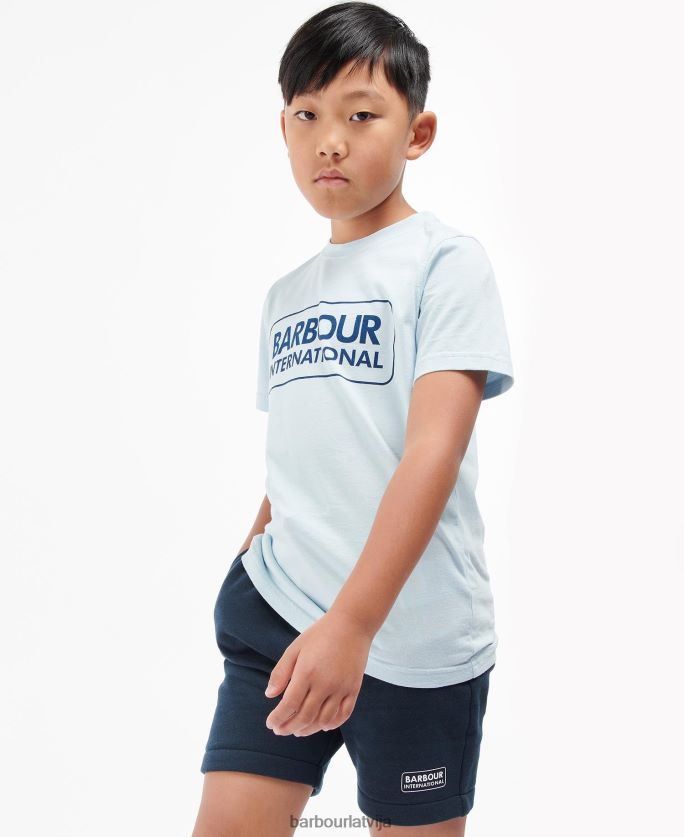 Barbour zēni būtisks logotipa t-krekls P8J88A2537 apģērbs pelēkais merģelis
