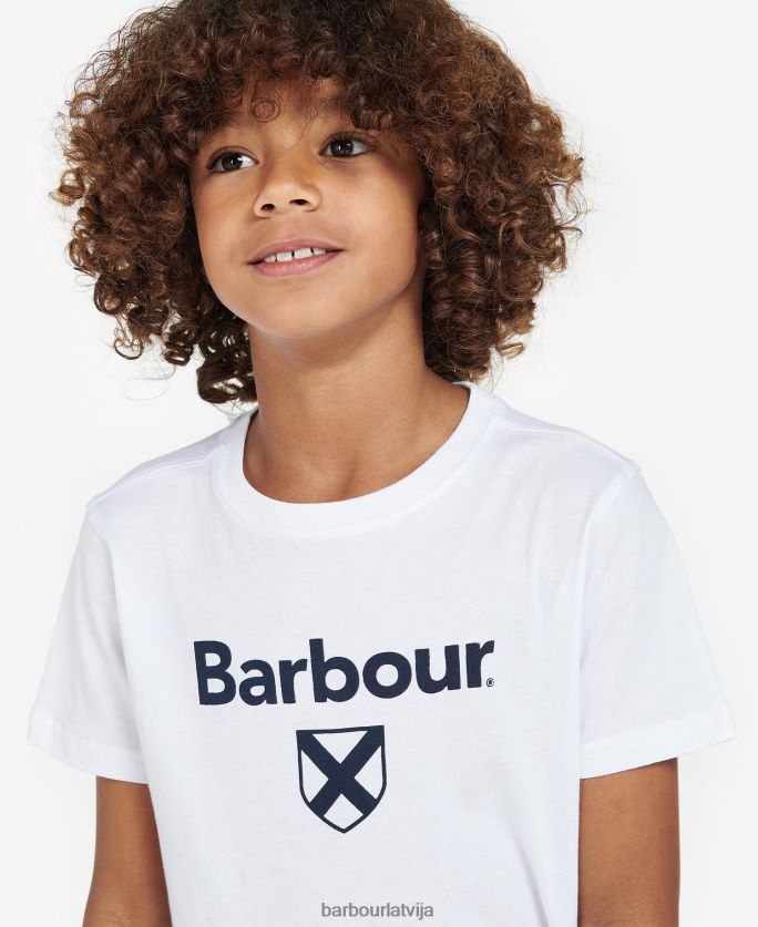 Barbour zēni būtisks vairoga t-krekls P8J88A2521 apģērbs klasiskā flote