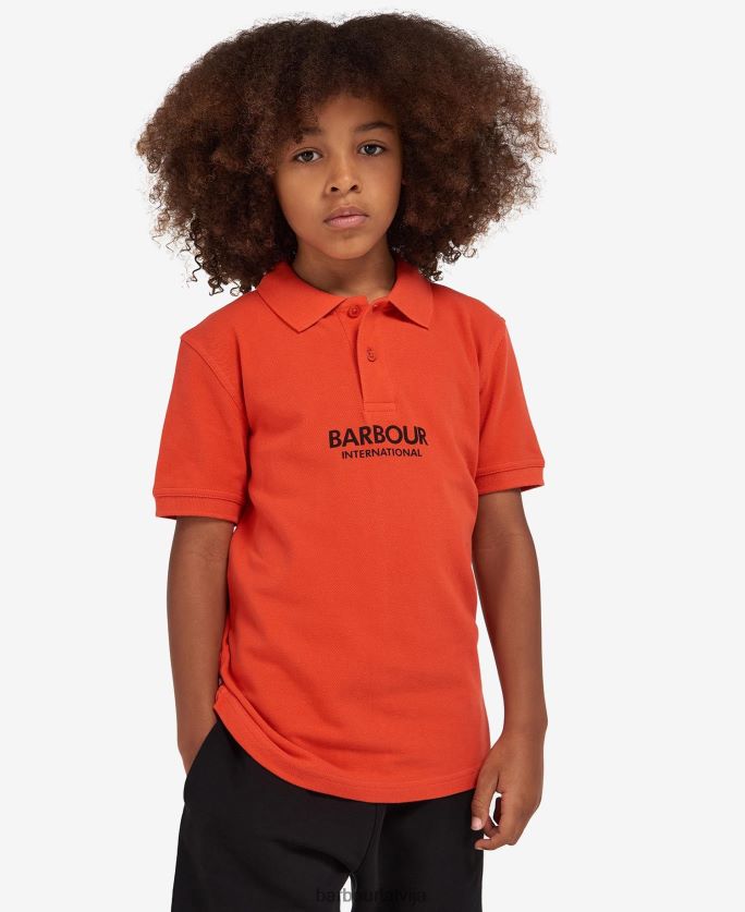 Barbour zēni formulas polo krekls P8J88A2540 apģērbs pikants apelsīns