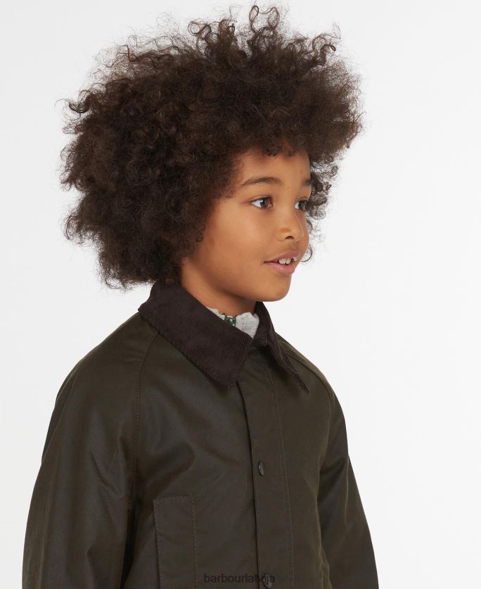Barbour zēni beaufort vaskota jaka P8J88A2472 apģērbs olīvu