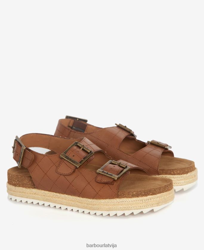 Barbour sievietes helena flatform sandales P8J88A2103 apavi zelta metālisks