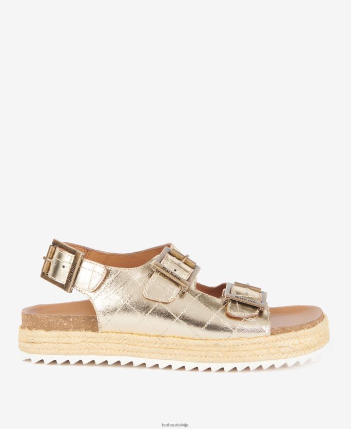 Barbour sievietes helena flatform sandales P8J88A2110 apavi zelta metālisks