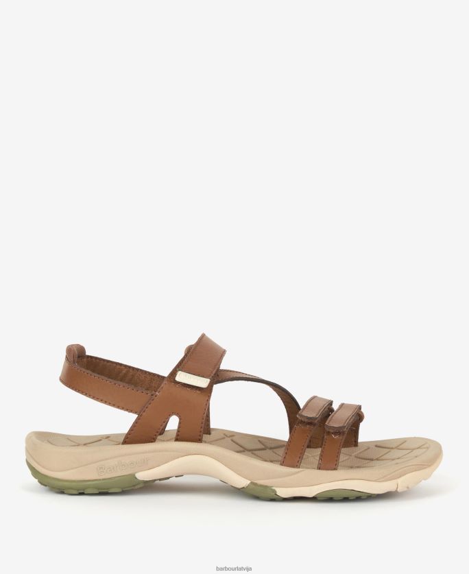 Barbour sievietes kenmore strappy sporta sandales P8J88A2102 apavi iedegums