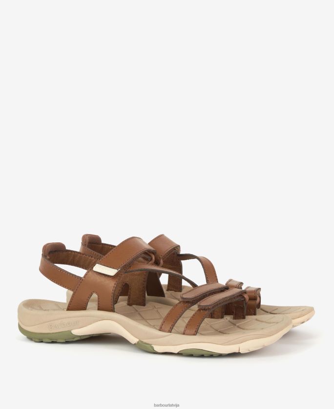 Barbour sievietes kenmore strappy sporta sandales P8J88A2102 apavi iedegums