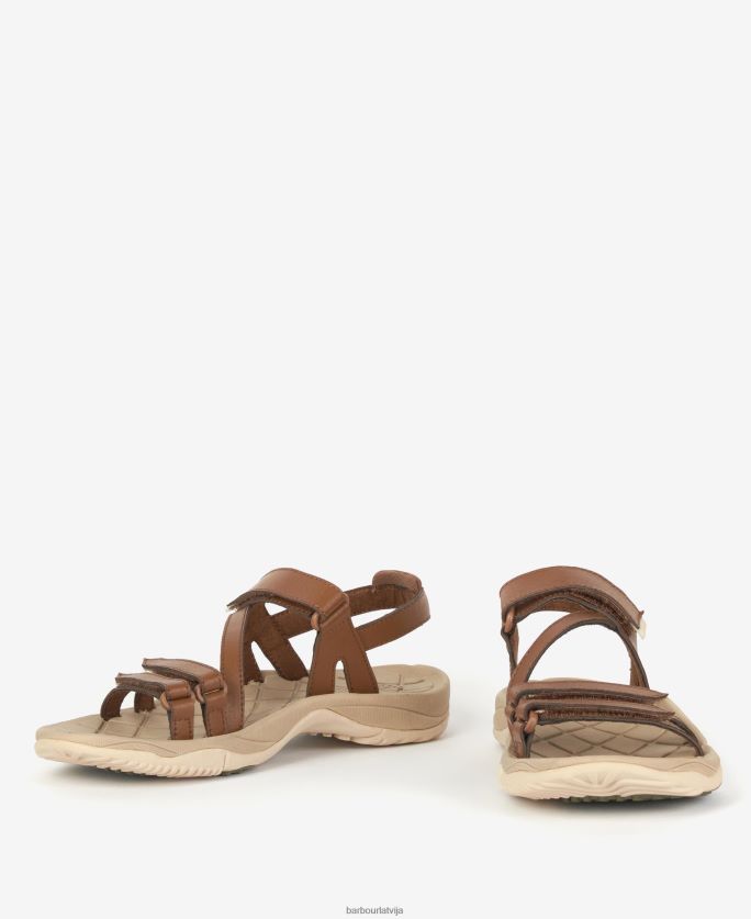 Barbour sievietes kenmore strappy sporta sandales P8J88A2102 apavi iedegums