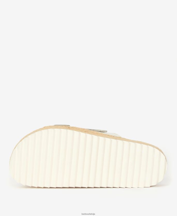 Barbour sievietes pamela briljanta stepētas sandales P8J88A2120 apavi klasisks balts