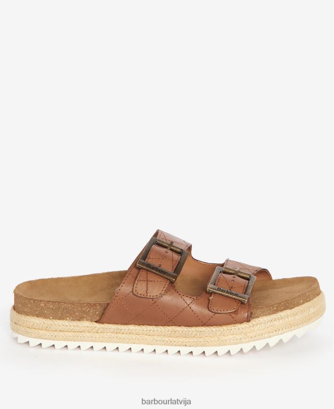 Barbour sievietes pamela briljanta stepētas sandales P8J88A2121 apavi klasisks balts