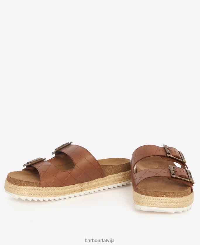 Barbour sievietes pamela briljanta stepētas sandales P8J88A2121 apavi klasisks balts