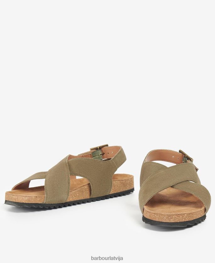 Barbour sievietes rochelle sandales P8J88A2119 apavi sudraba peonijas zamšāda