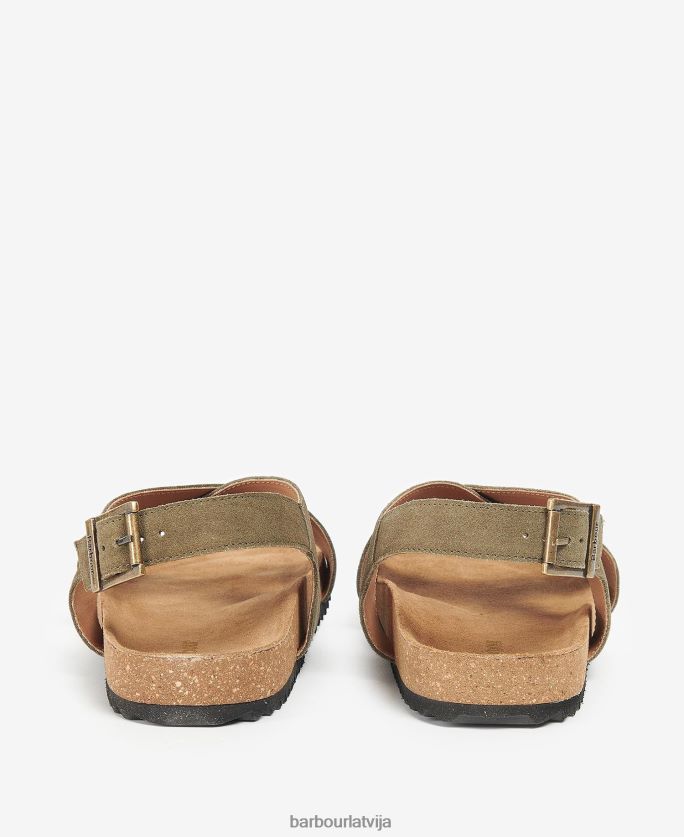Barbour sievietes rochelle sandales P8J88A2119 apavi sudraba peonijas zamšāda