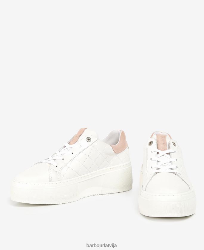 Barbour sievietes darla trenažieri P8J88A2126 apavi balta/sudraba peonija
