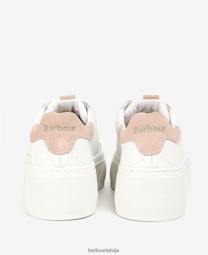 Barbour sievietes darla trenažieri P8J88A2126 apavi balta/sudraba peonija