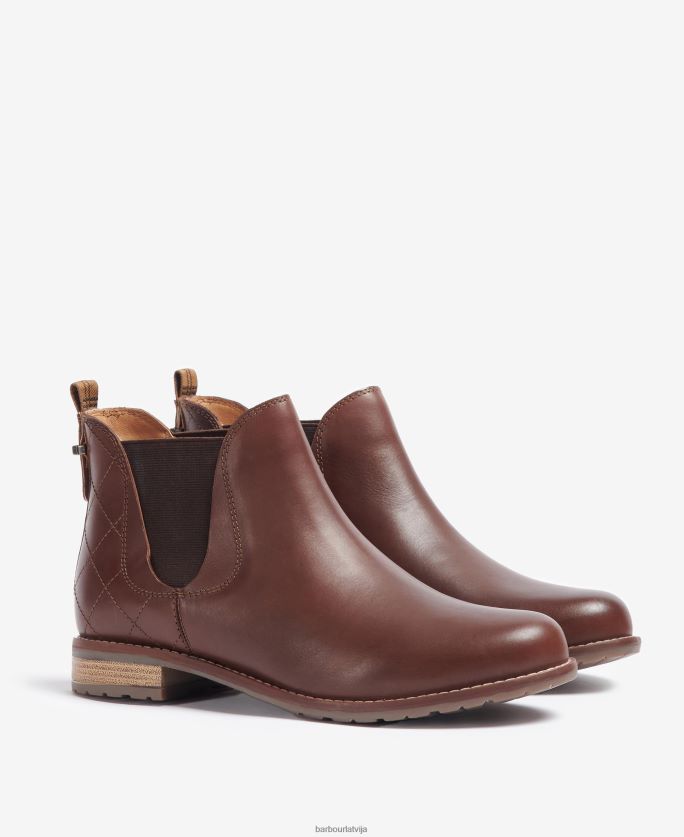 Barbour sievietes kamēlijas briljanta stepēti Chelsea zābaki P8J88A2087 apavi klasisks melns