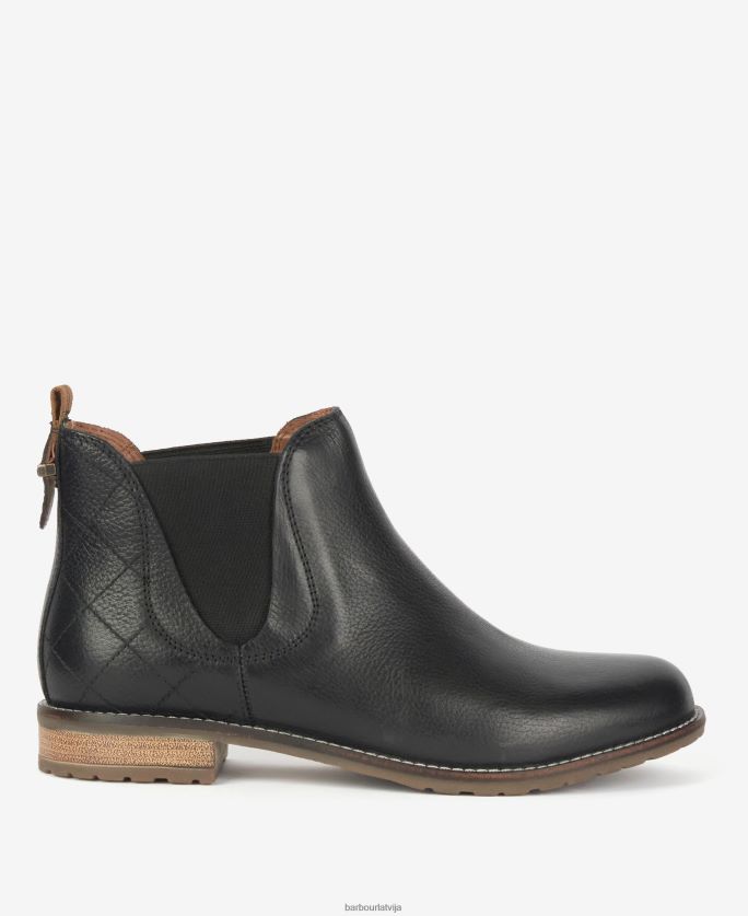 Barbour sievietes kamēlijas briljanta stepēti Chelsea zābaki P8J88A2089 apavi klasisks melns