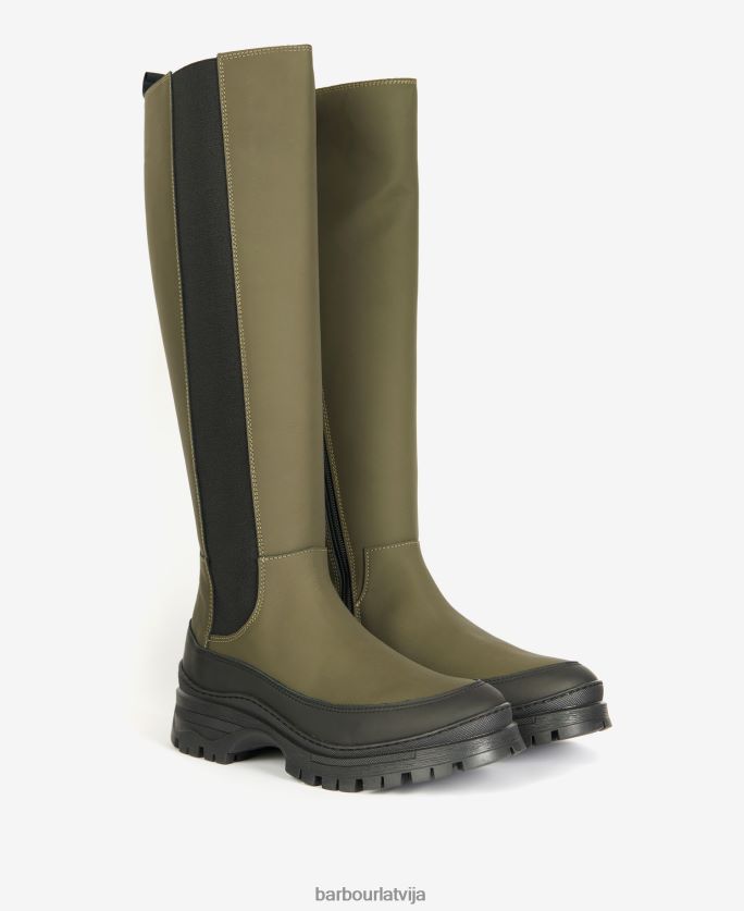Barbour sievietes pjedestāla zābaki P8J88A2063 apavi tumšs haki