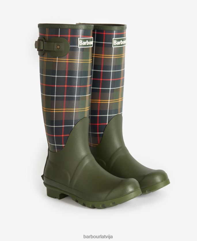 Barbour sievietes tartan bede wellingtons P8J88A2171 apavi klasiskais tartāns