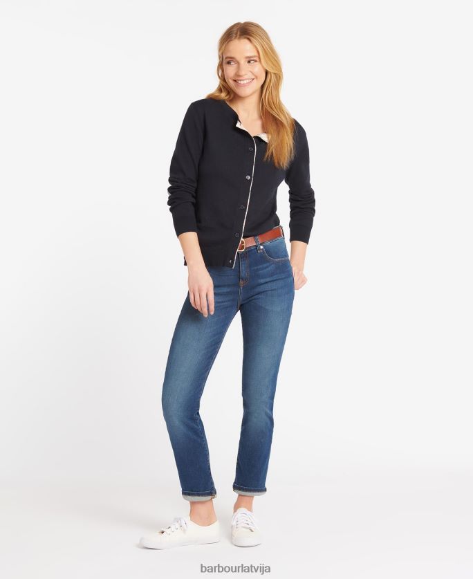 Barbour sievietes Essential slim džinsi P8J88A1772 apģērbs valkāta zilā krāsā