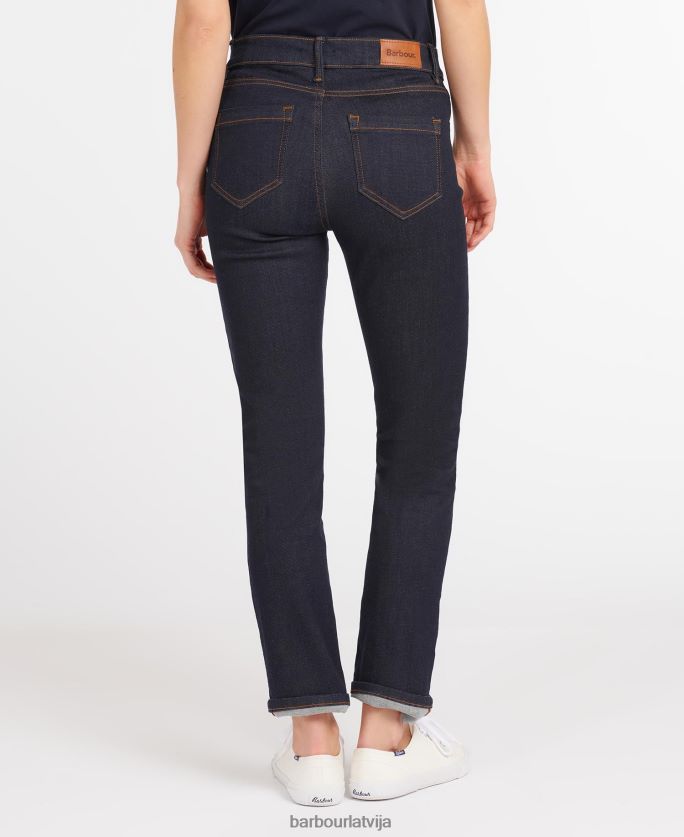 Barbour sievietes Essential slim džinsi P8J88A1804 apģērbs valkāta zilā krāsā