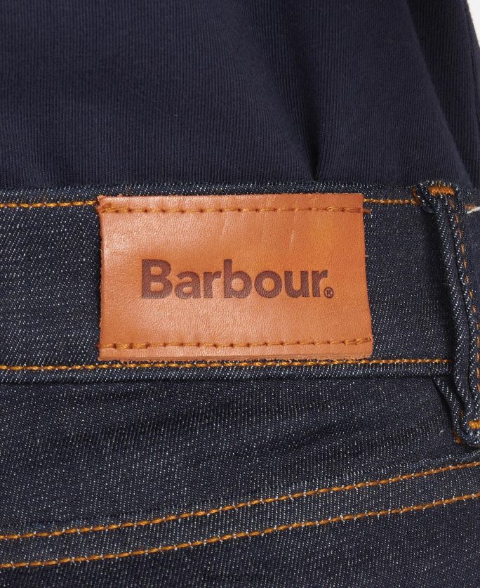 Barbour sievietes Essential slim džinsi P8J88A1804 apģērbs valkāta zilā krāsā