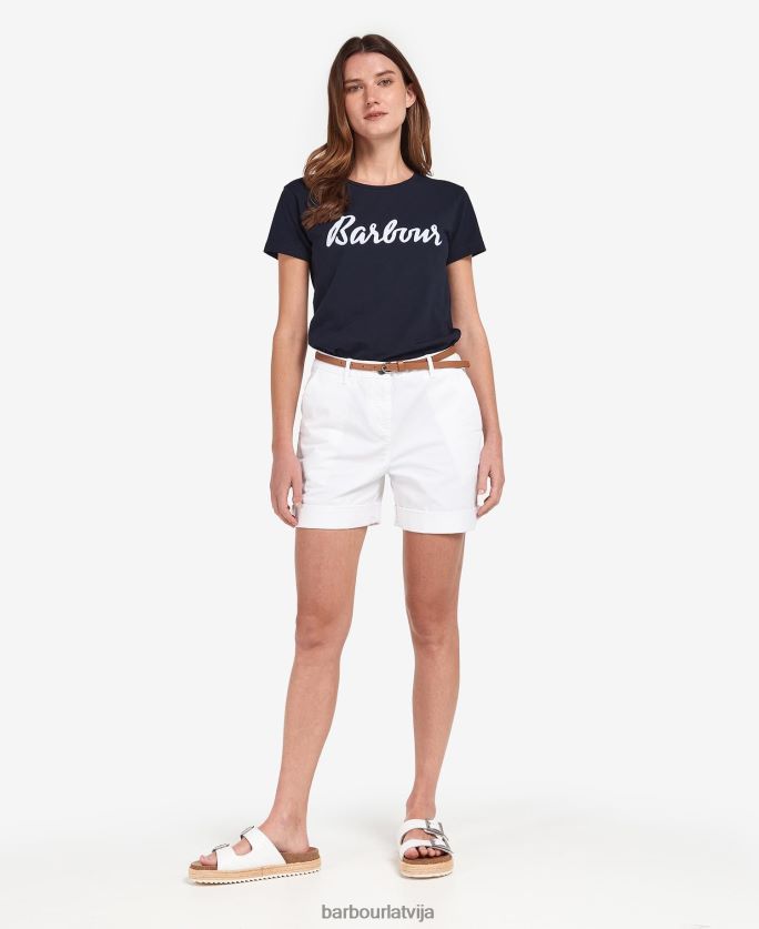 Barbour sievietes čino šorti P8J88A1786 apģērbs klasisks balts