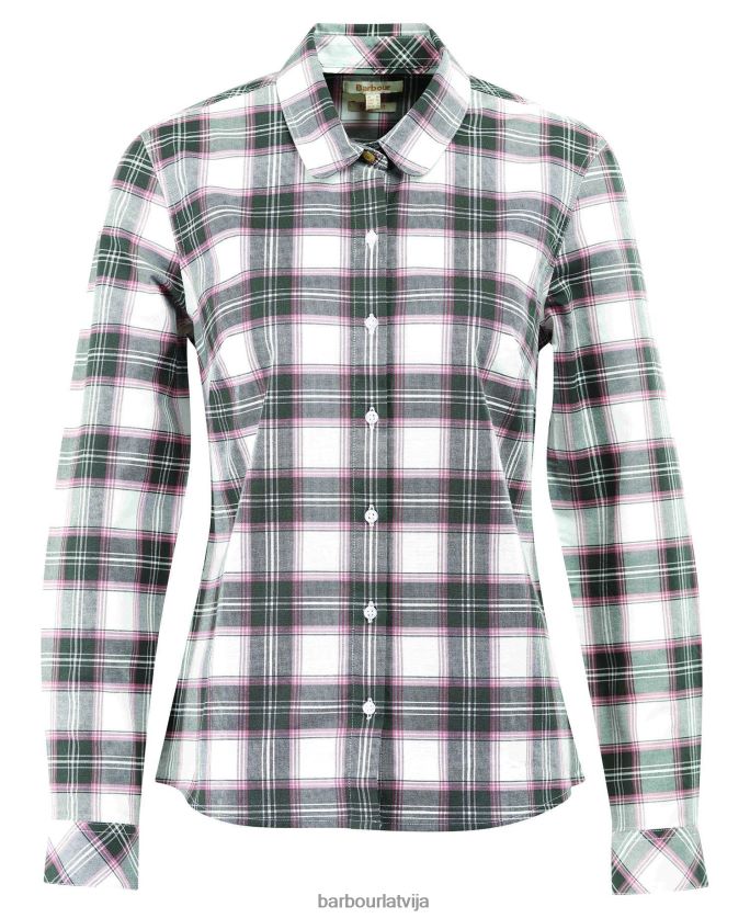 Barbour sievietes dafnes krekls P8J88A1621 apģērbs mākonis/olīvu čeks