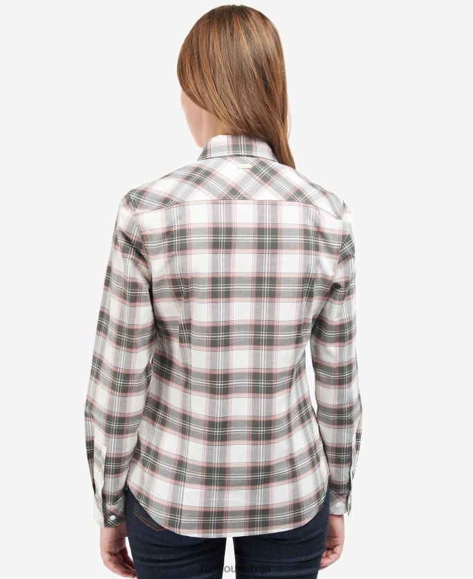 Barbour sievietes dafnes krekls P8J88A1621 apģērbs mākonis/olīvu čeks