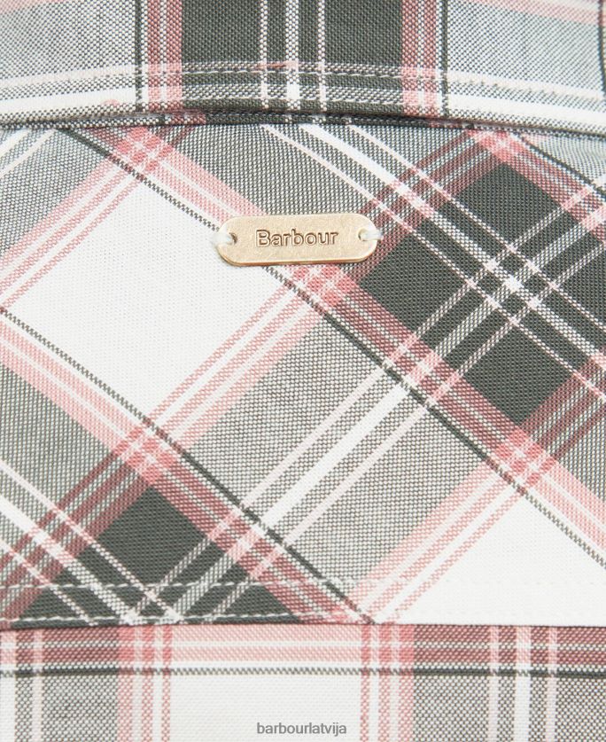 Barbour sievietes dafnes krekls P8J88A1621 apģērbs mākonis/olīvu čeks