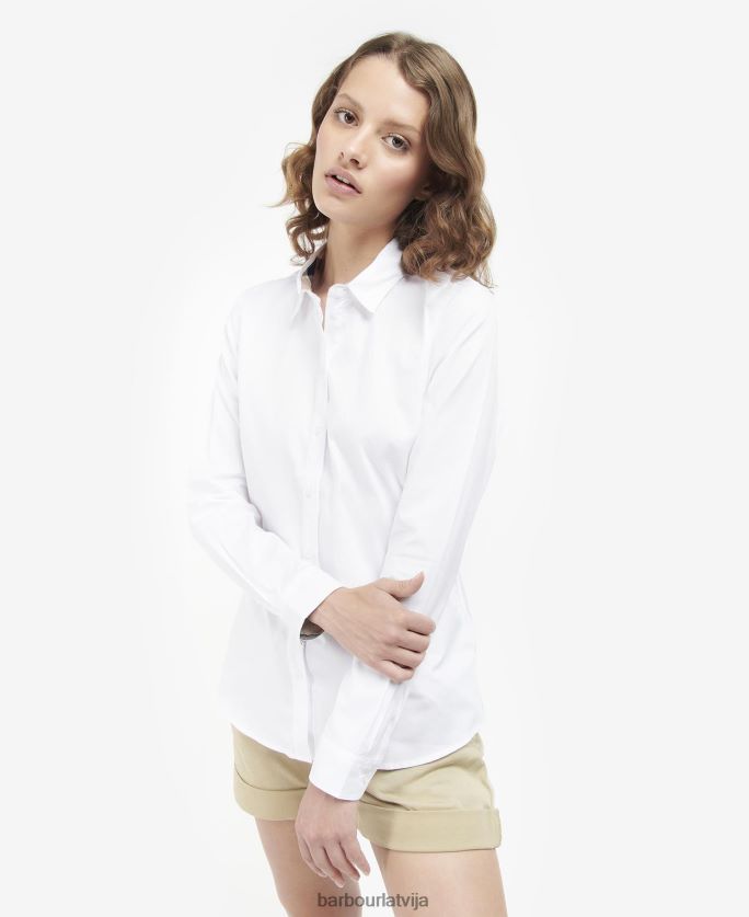 Barbour sievietes derwent krekls P8J88A1597 apģērbs balts/indigo tartāns
