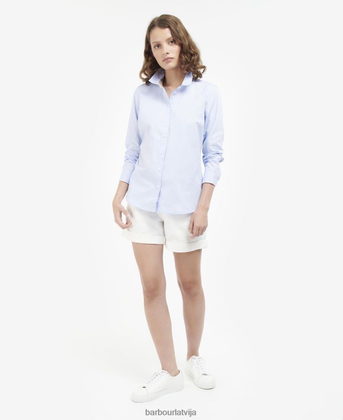 Barbour sievietes derwent krekls P8J88A1599 apģērbs balts/indigo tartāns