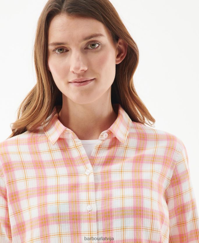 Barbour sievietes krasta krekls P8J88A1587 apģērbs hibiska pārbaude