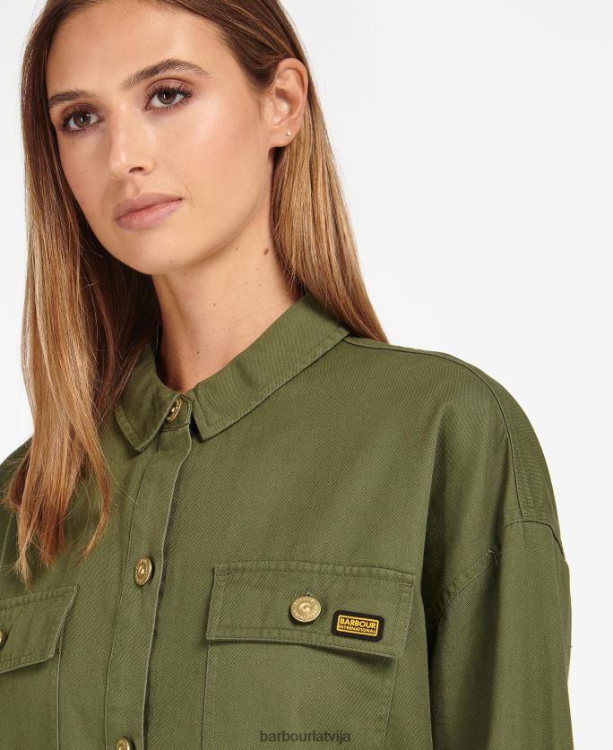 Barbour sievietes morgan virskrekls P8J88A1592 apģērbs pusnakts zaļš