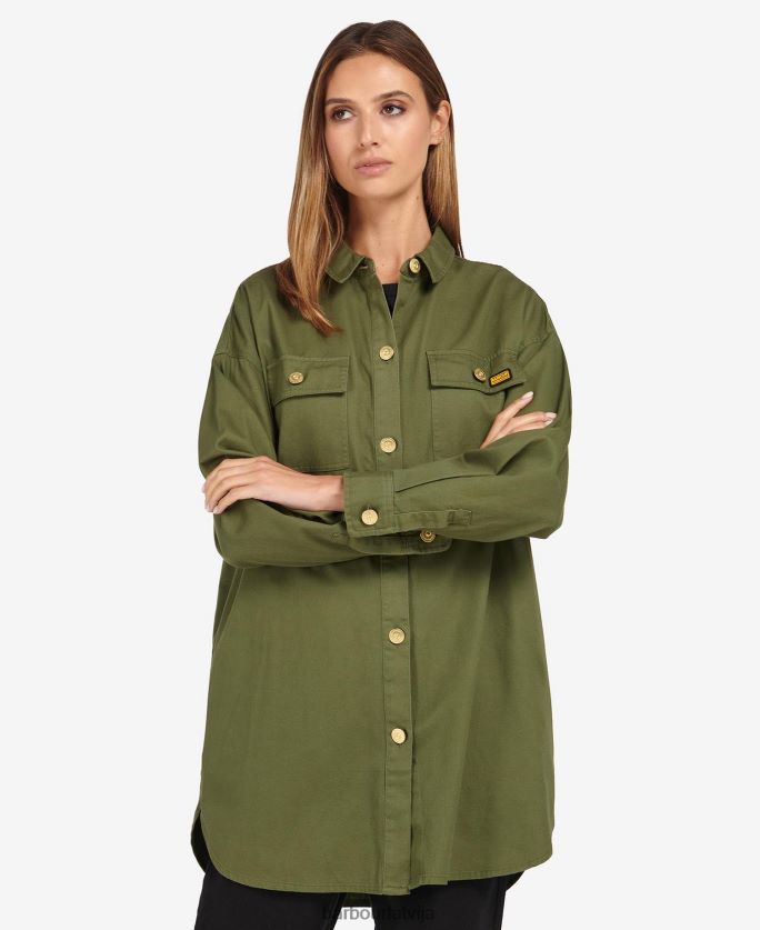 Barbour sievietes morgan virskrekls P8J88A1592 apģērbs pusnakts zaļš