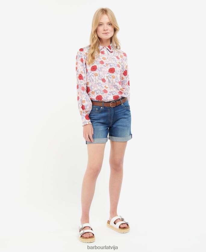 Barbour sievietes nahla krekls P8J88A1617 apģērbs multi viegls ziedu