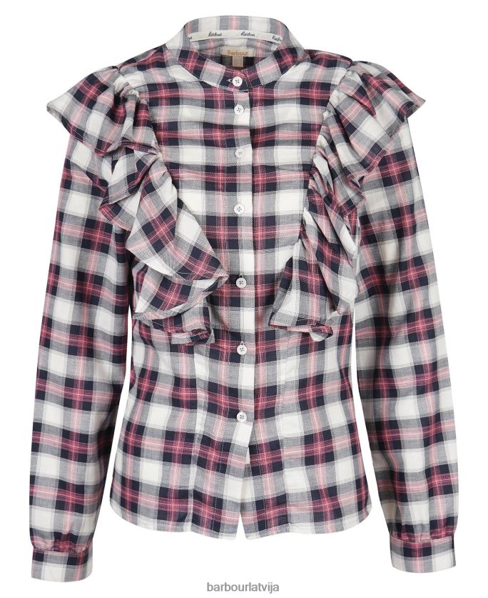 Barbour sievietes pērļu krekls P8J88A1627 apģērbs mākoņa/jūras spēku pārbaude