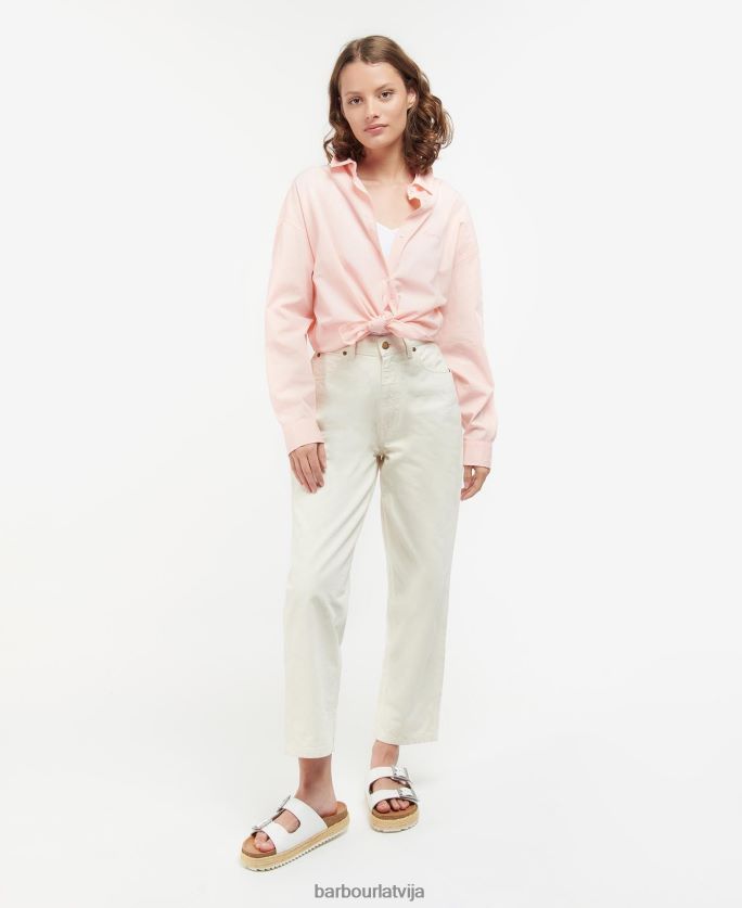 Barbour sievietes vasaras kenmore krekls P8J88A1630 apģērbs klasisks rozā