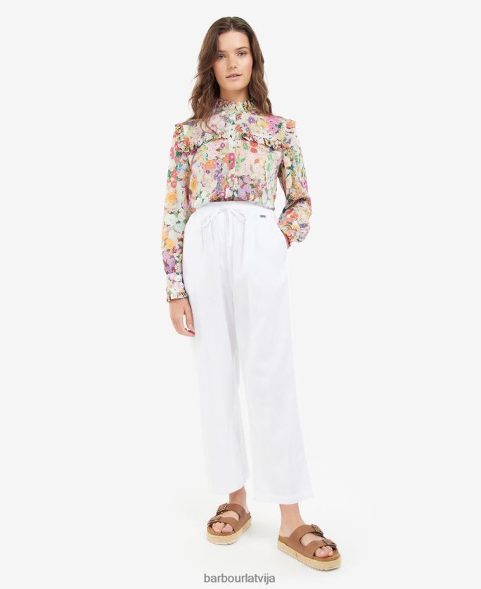 Barbour x House of Hackney sievietes balkona krekls P8J88A1635 apģērbs hollyhocks pavasaris