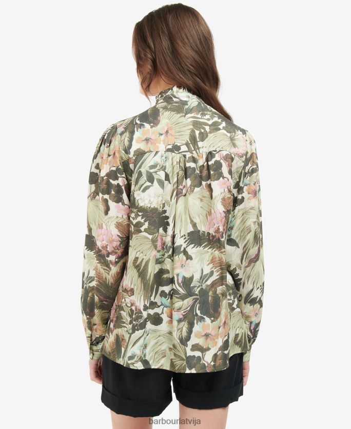 Barbour x House of Hackney sievietes bohēmas krekls P8J88A1614 apģērbs limerence/debesis