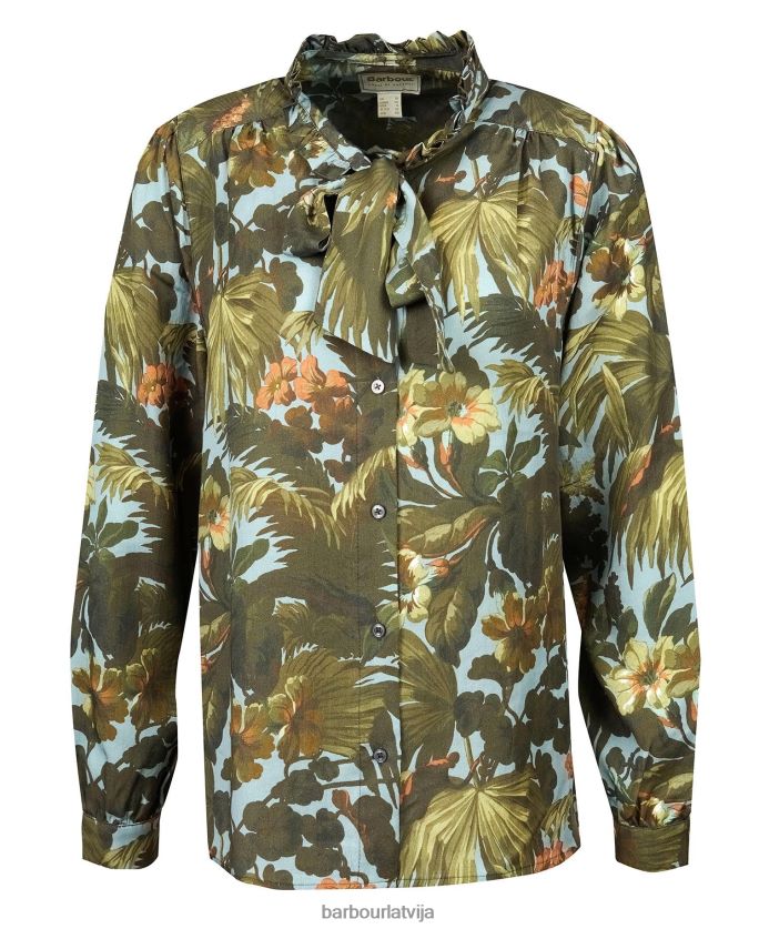 Barbour x House of Hackney sievietes bohēmas krekls P8J88A1640 apģērbs limerence/debesis