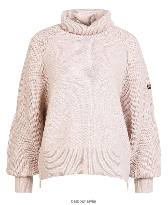 Barbour sievietes Claremont adījums P8J88A1957 apģērbs rozā māls