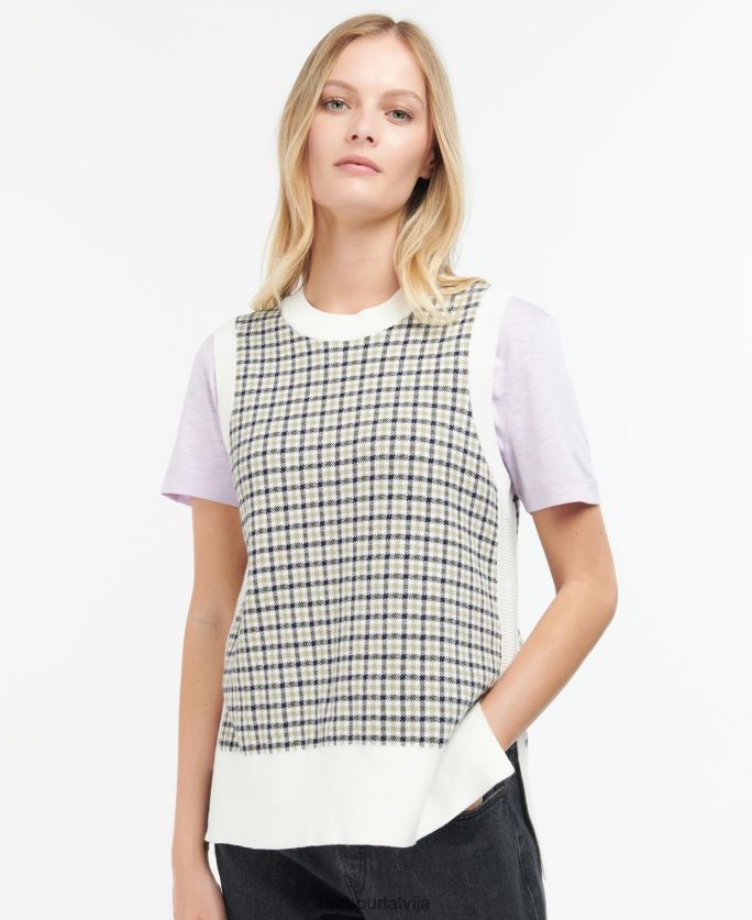 Barbour sievietes dumbarton trikotāžas džempera veste P8J88A1975 apģērbs daudzpārbaude