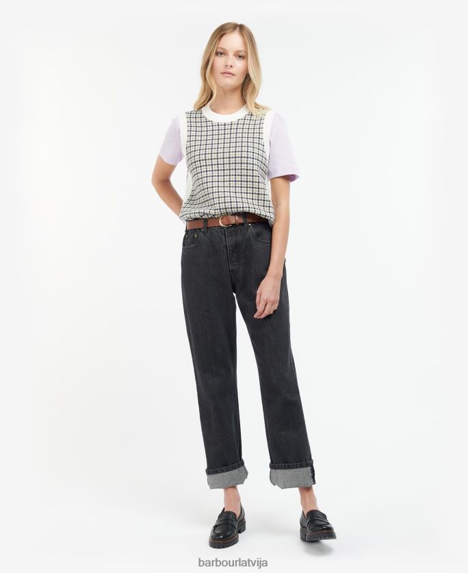 Barbour sievietes dumbarton trikotāžas džempera veste P8J88A1975 apģērbs daudzpārbaude