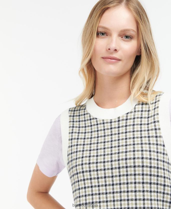 Barbour sievietes dumbarton trikotāžas džempera veste P8J88A1975 apģērbs daudzpārbaude