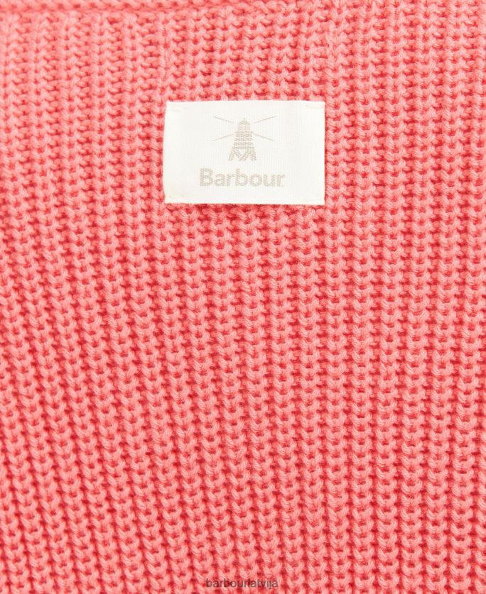 Barbour sievietes ferryside trikotāžas jaka P8J88A1932 apģērbs rozā perforators