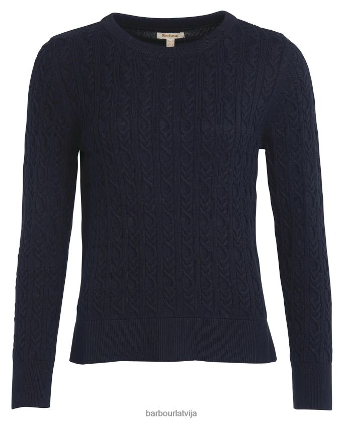 Barbour sievietes hemptonas adījums P8J88A1950 apģērbs gandrīz balts
