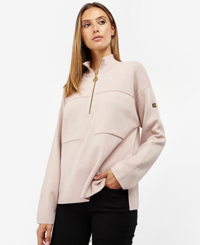 Barbour sievietes rushmoor adījums P8J88A1915 apģērbs rozā māls
