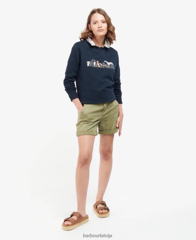 Barbour sievietes Southport džemperis P8J88A2029 apģērbs klasiskā flote