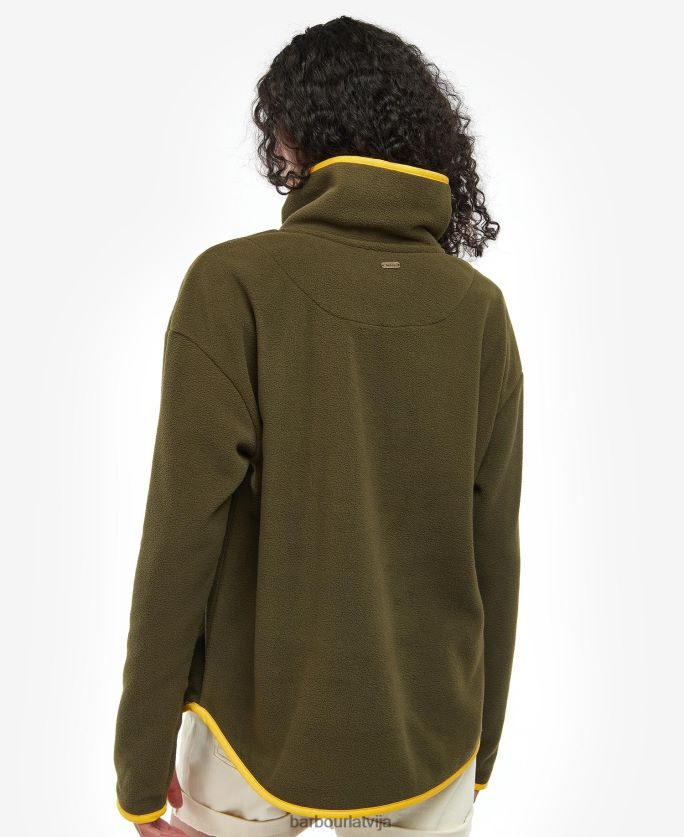 Barbour sievietes beringtona sporta krekls P8J88A1995 apģērbs nori zaļš