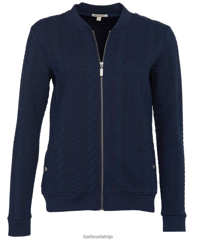 Barbour sievietes kelsey džemperis ar rāvējslēdzēju P8J88A1986 apģērbs gandrīz balts